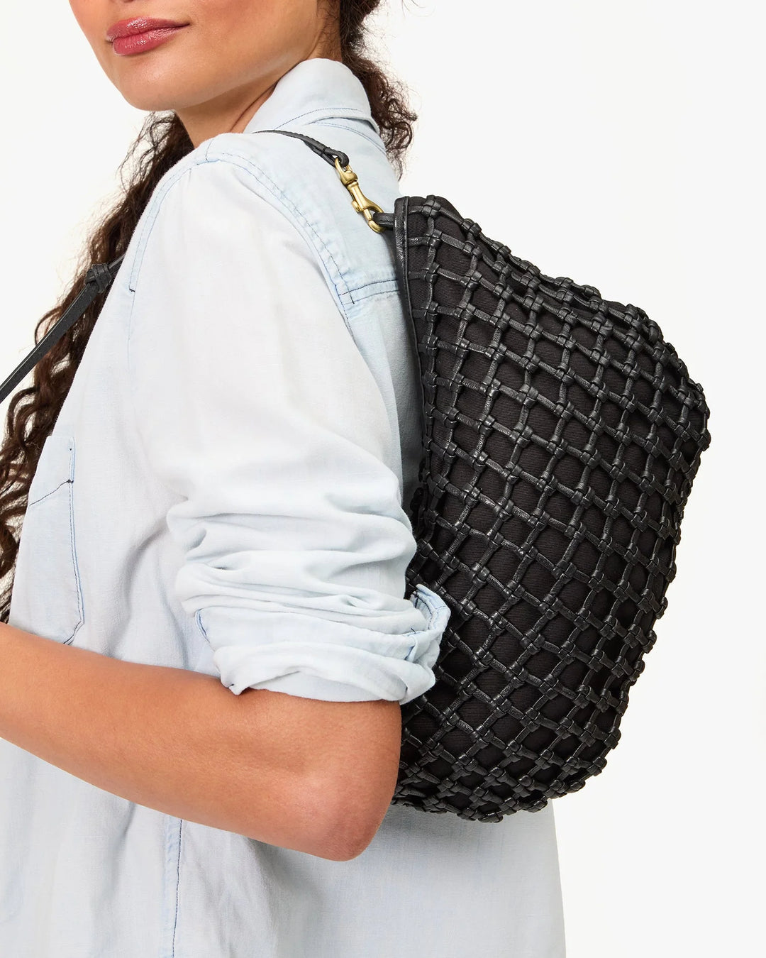 Lune - Black Knot Woven Leather