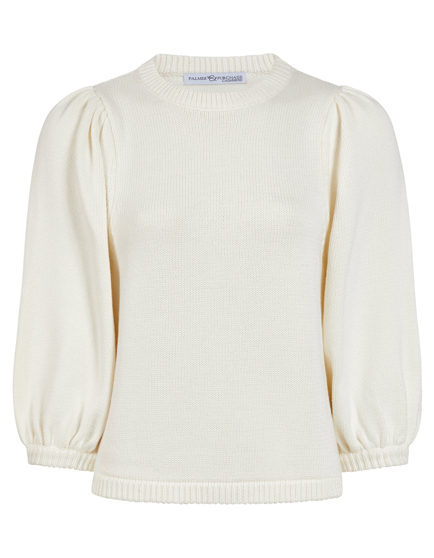 Lynn Cotton Cashmere Sweater- Ivory