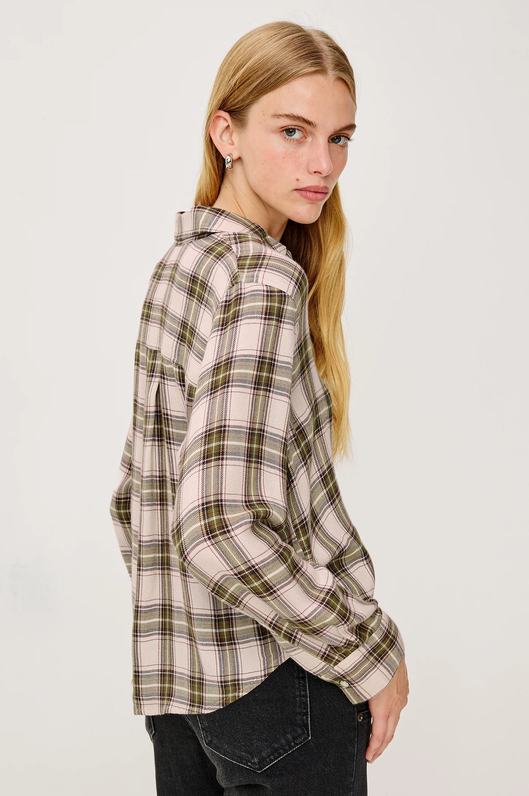 Malin Shirt - Olive Brown Cream