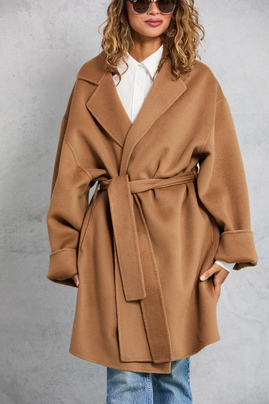 Stable Coat in Wool - Camel