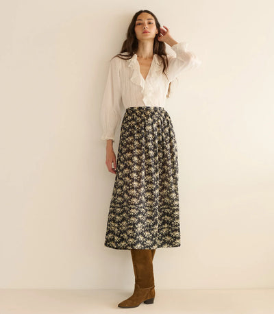 Marcie Skirt - Noir Rosier Floral