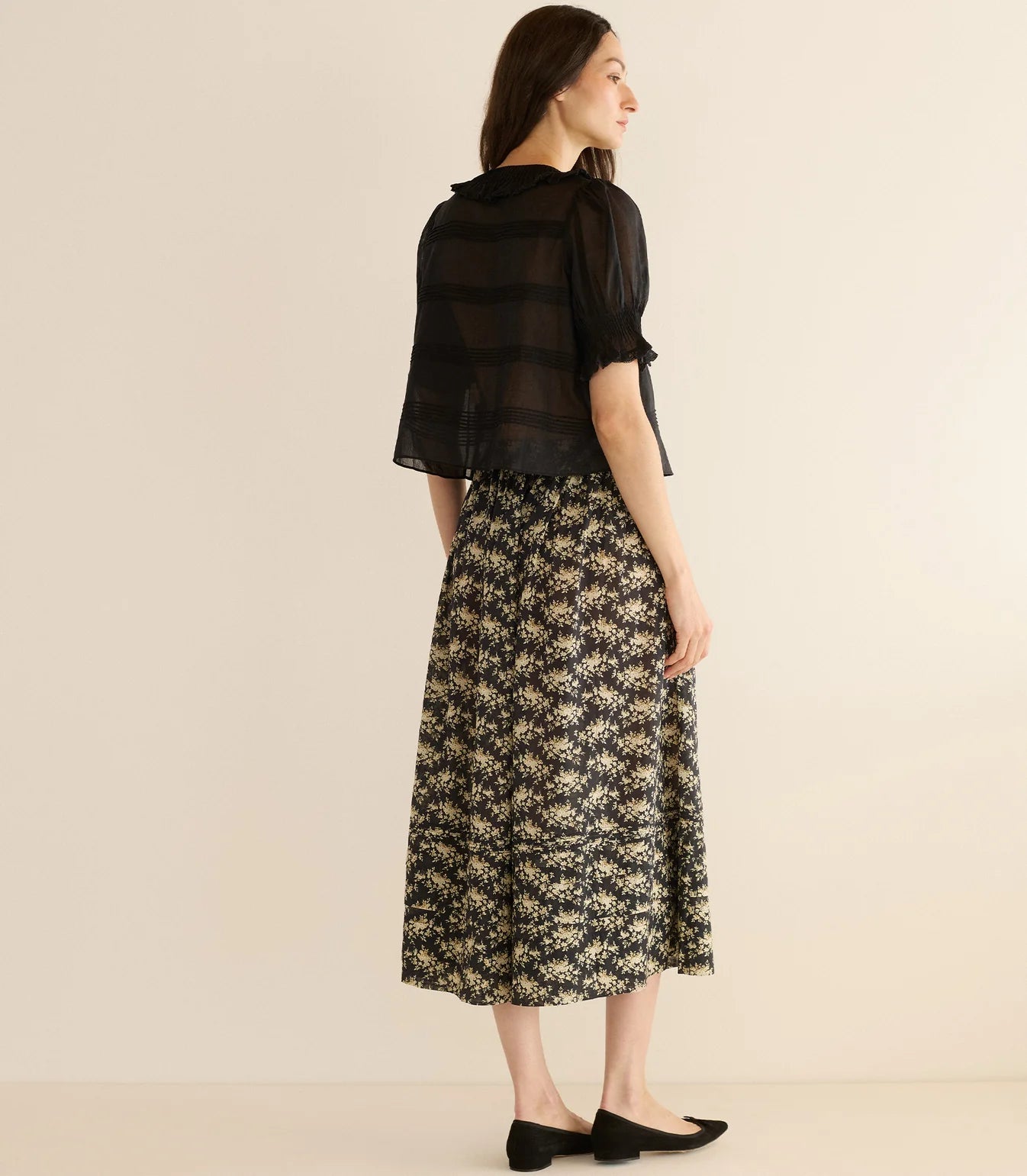 Marcie Skirt - Noir Rosier Floral