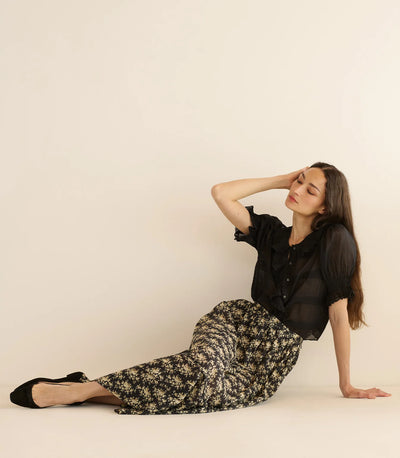 Marcie Skirt - Noir Rosier Floral