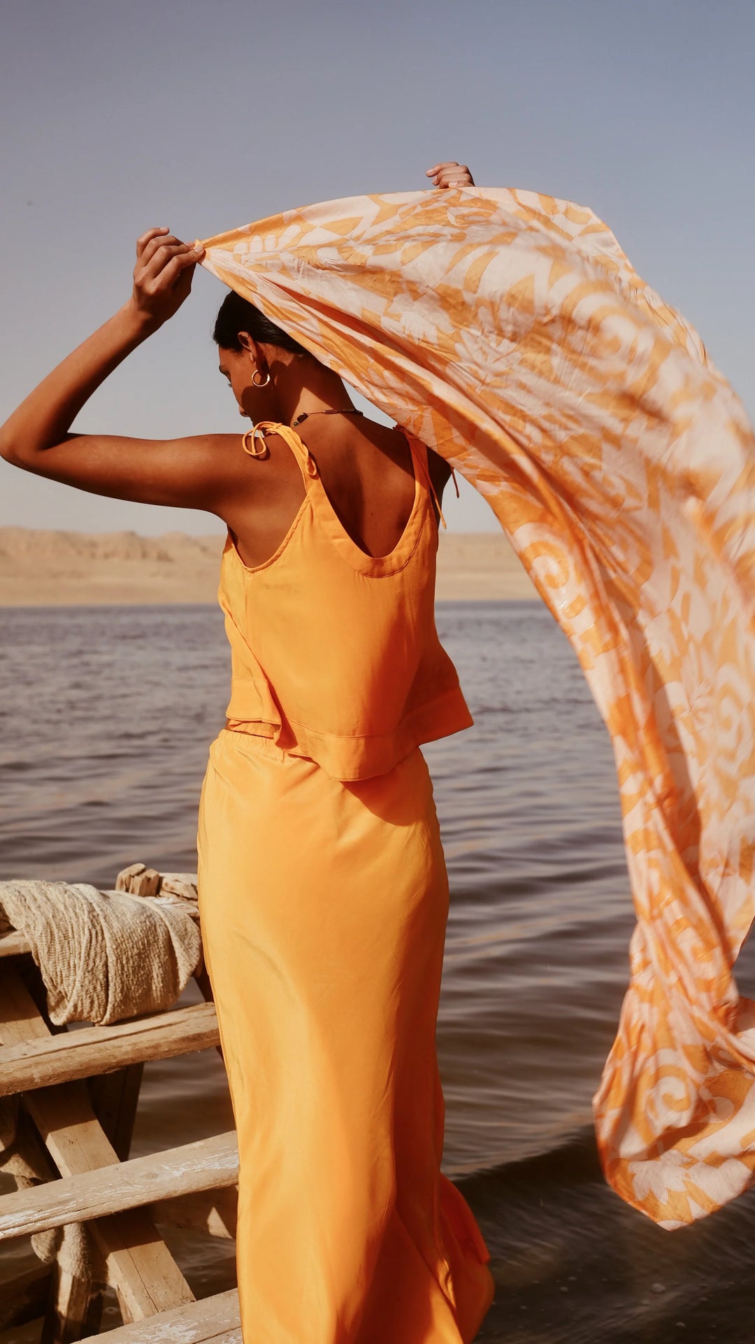Santander Silk Skirt - Marigold