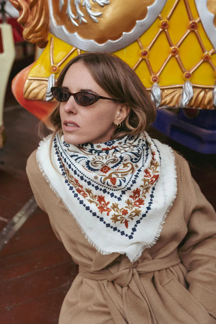Large Bandana Scarf - Camel