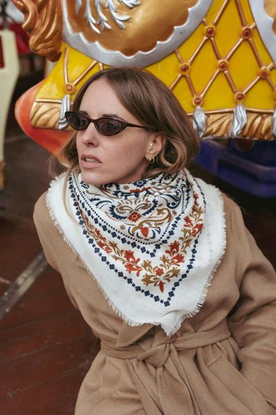 Large Bandana Scarf - Camel