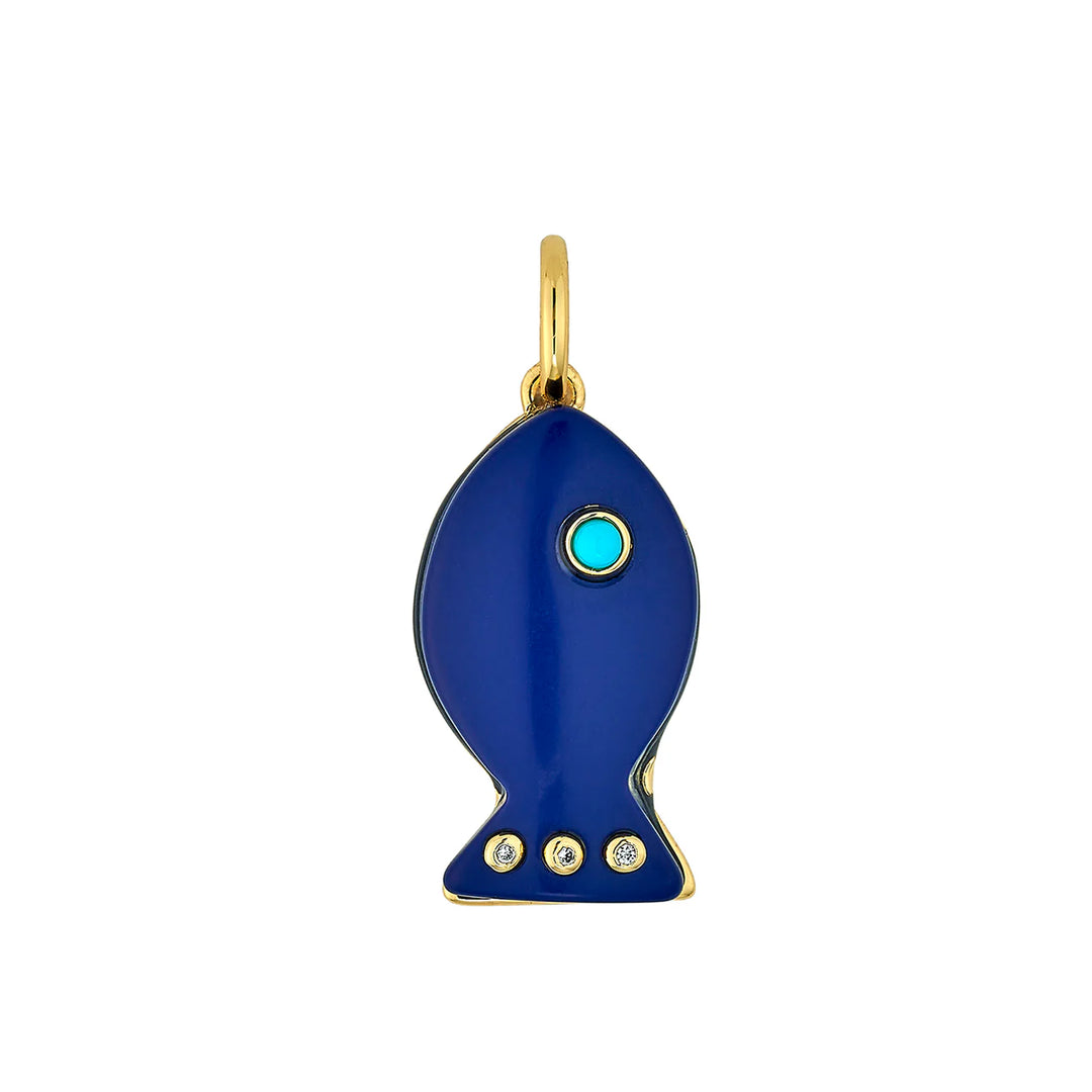 Madaket Fish Charm - Lapis