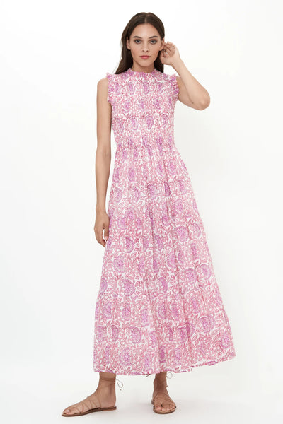 Sleeveless Smocked Maxi - Malta Pink