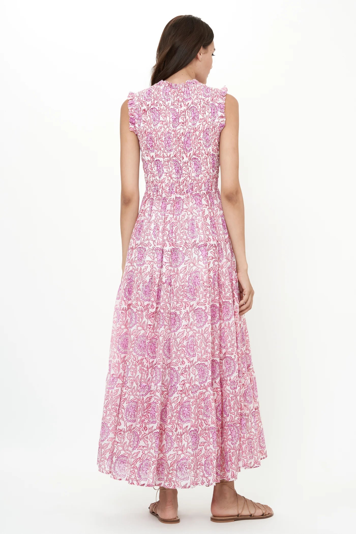 Sleeveless Smocked Maxi - Malta Pink