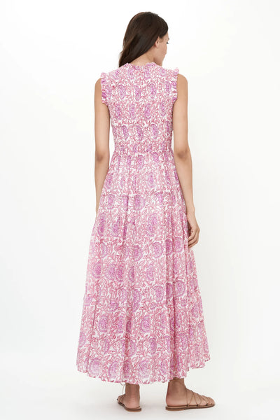 Sleeveless Smocked Maxi - Malta Pink