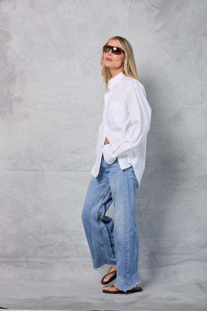 Slim Repeat Shirt - White