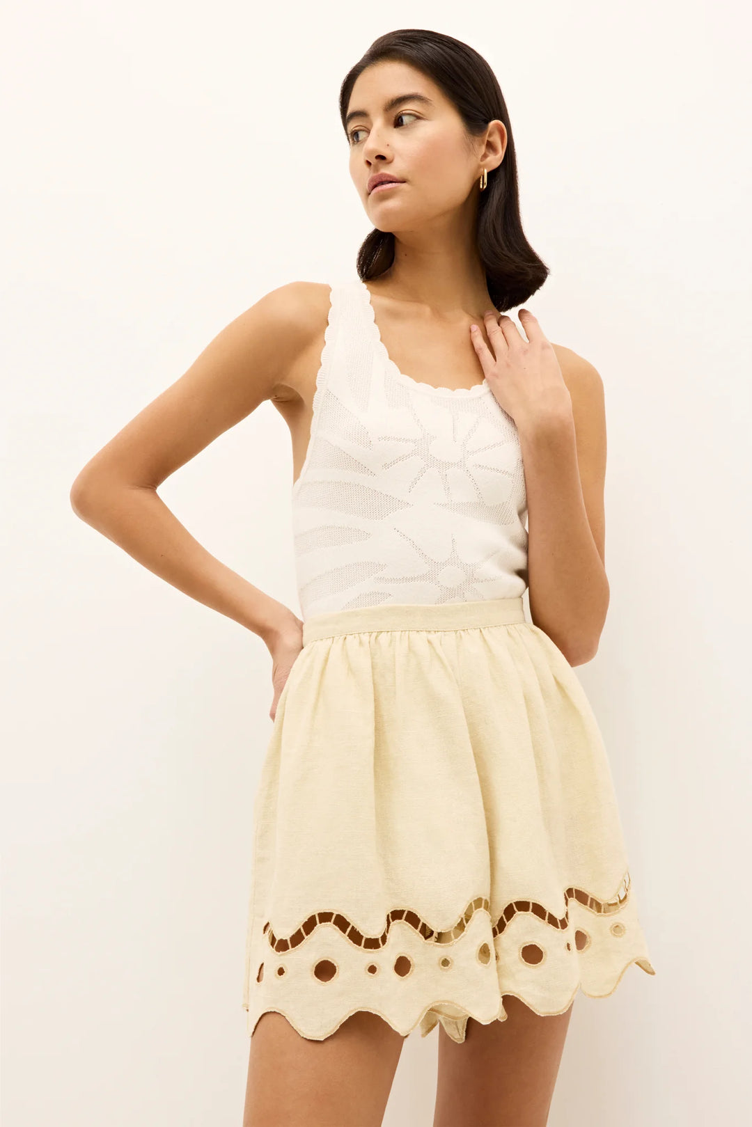Cleo Short - Birch Eyelet