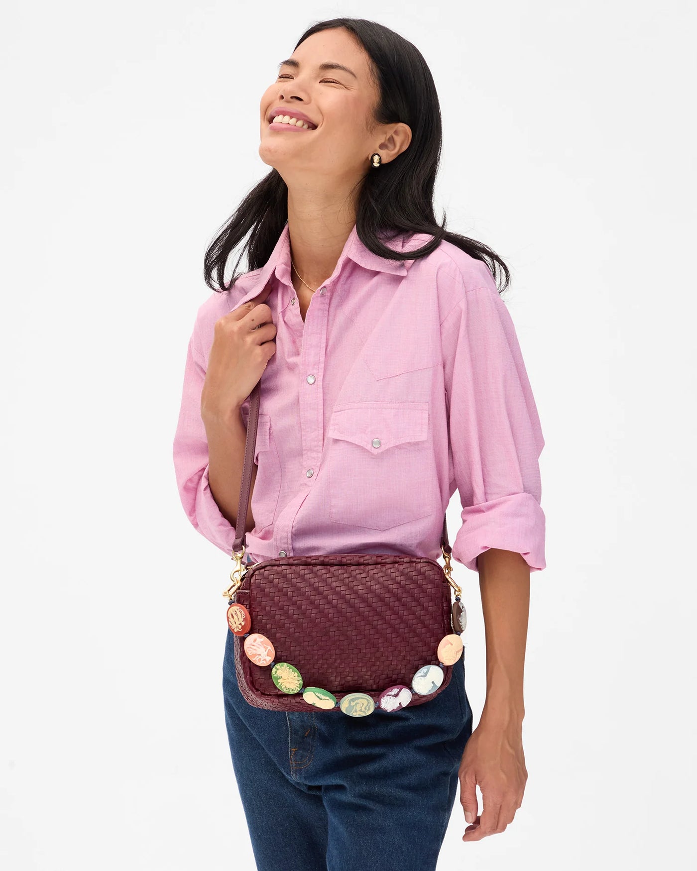 Marisol - Cassis Woven Zig-Zag