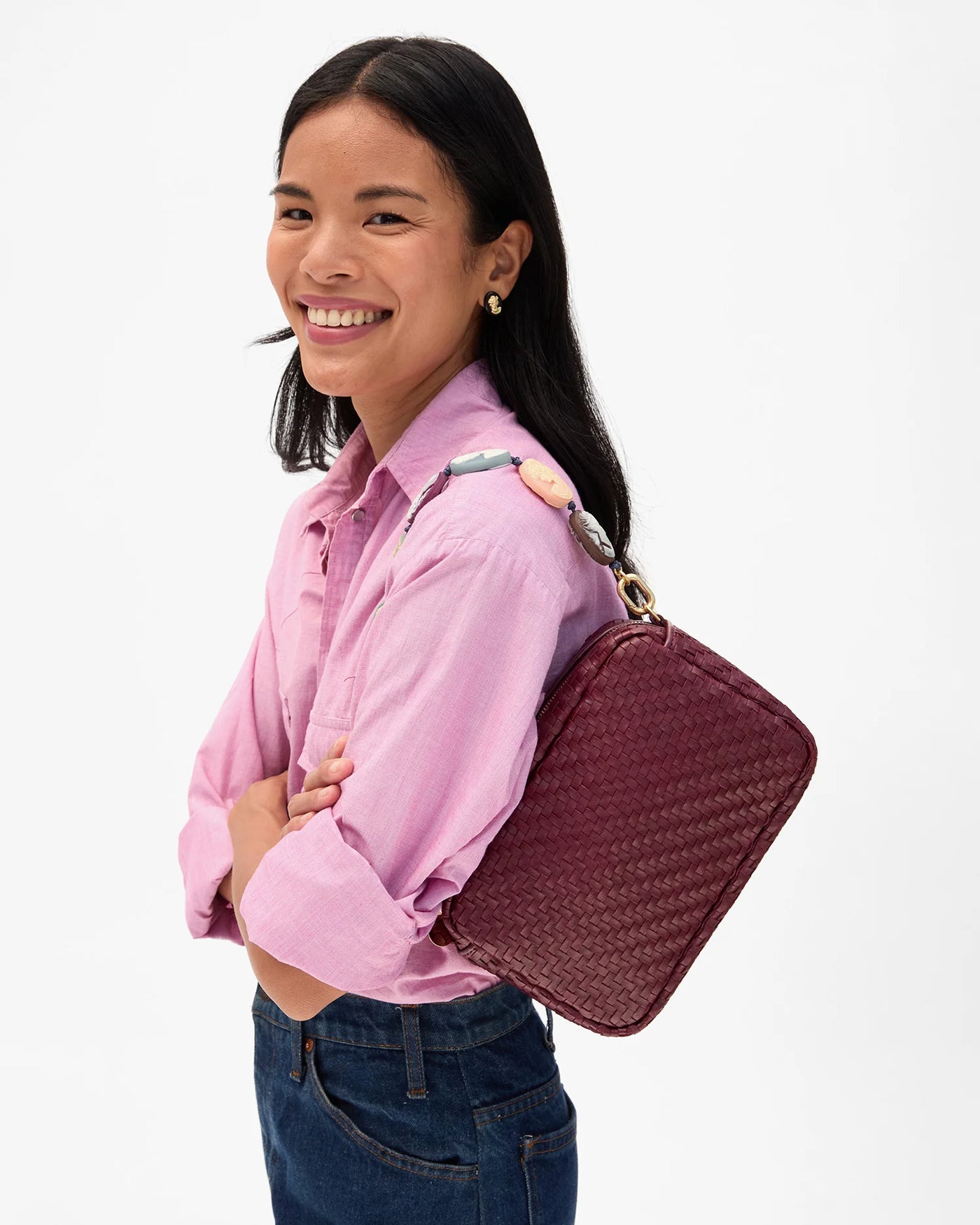 Marisol - Cassis Woven Zig-Zag