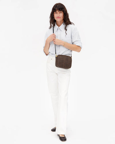 Midi Sac - Black/Chocolate Woven Checker