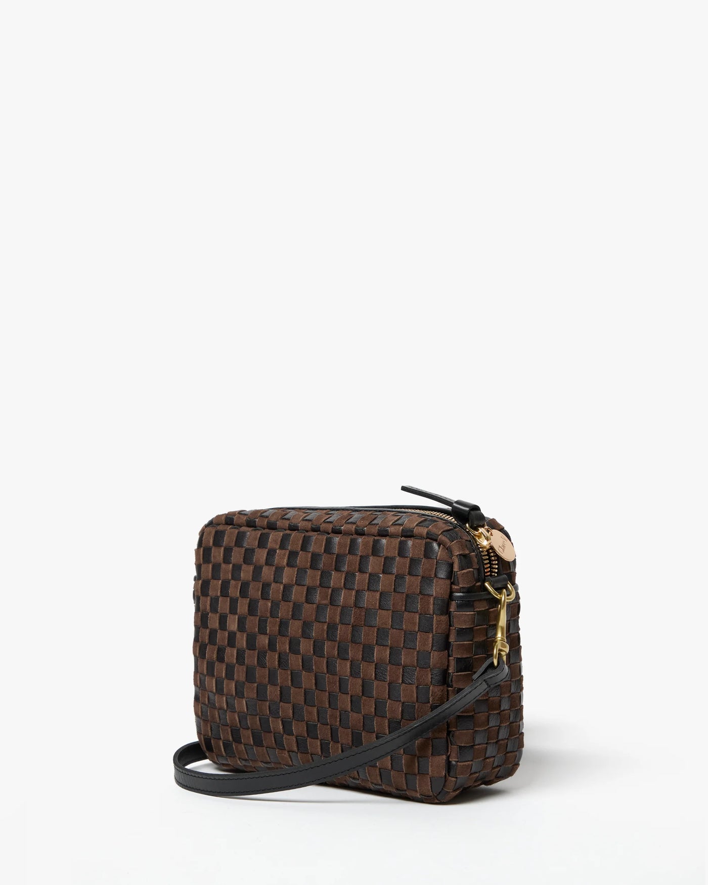 Midi Sac - Black/Chocolate Woven Checker