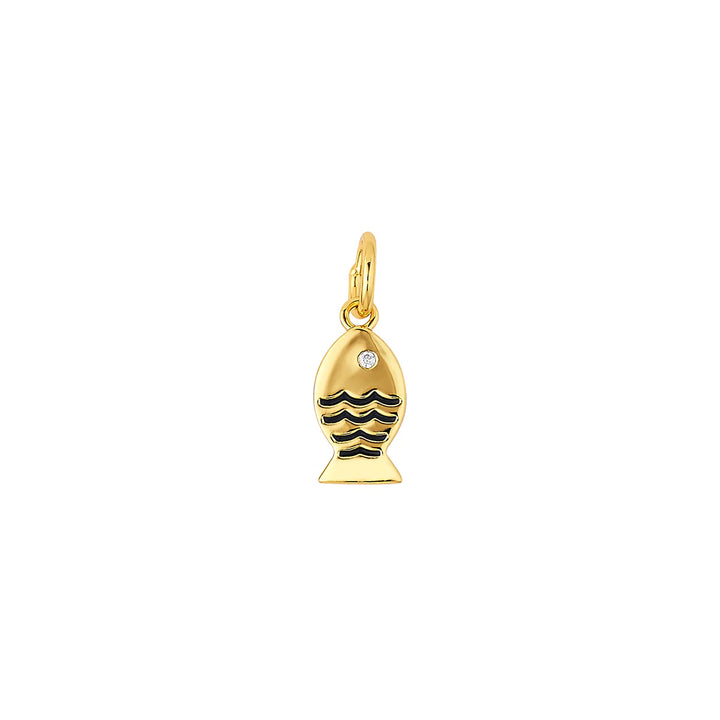Mini Fish Charm - Navy