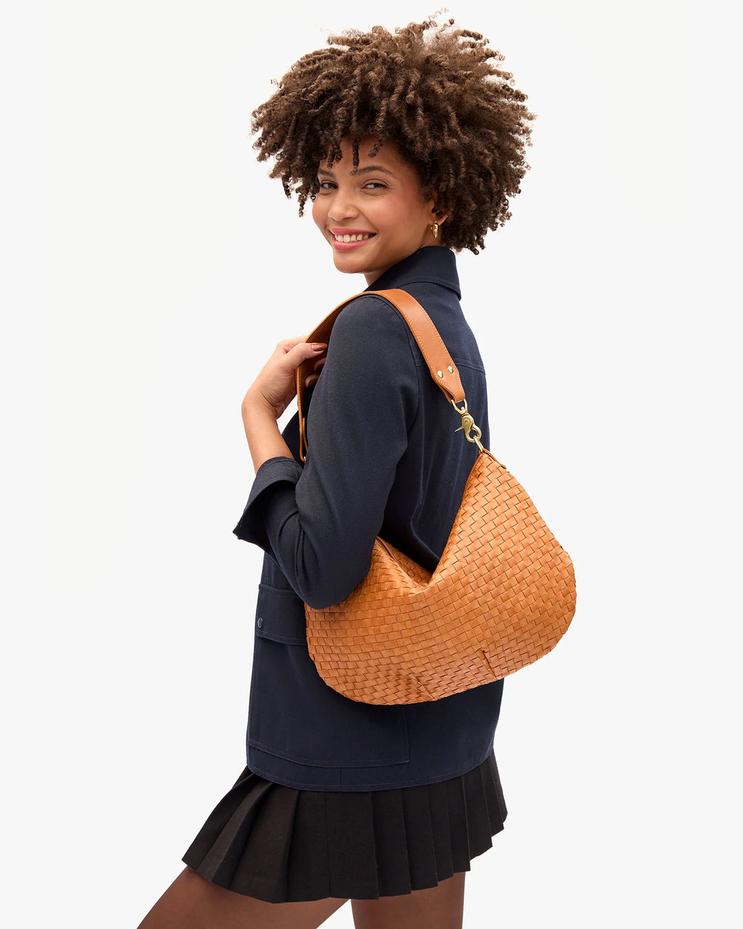 Moyen Messenger  - Natural Woven Checker