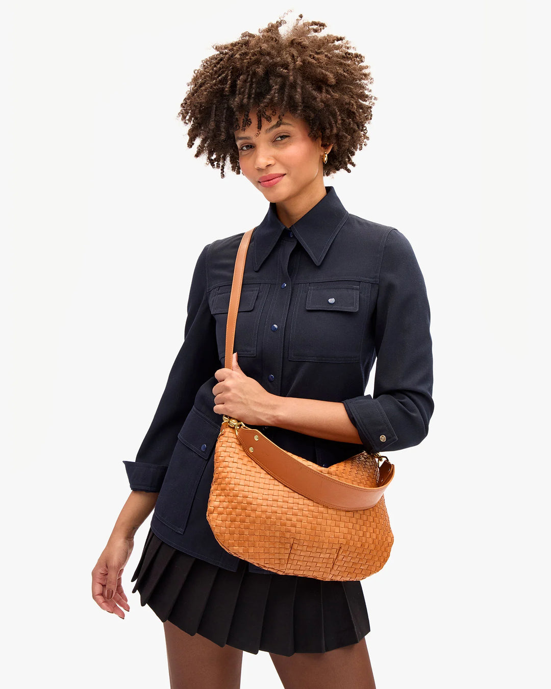 Moyen Messenger  - Natural Woven Checker