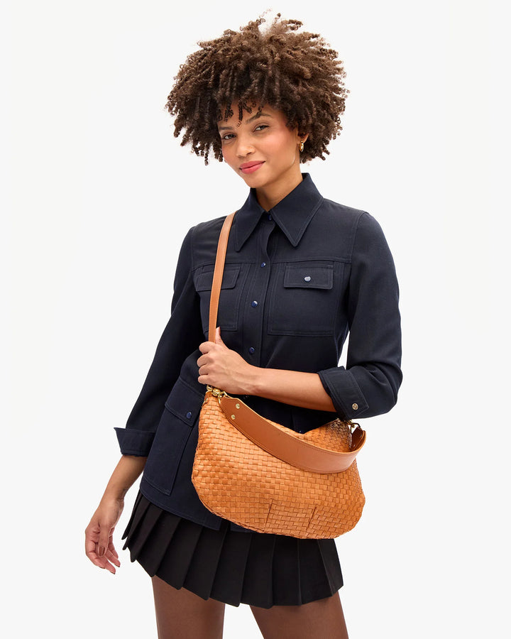 Moyen Messenger  - Natural Woven Checker
