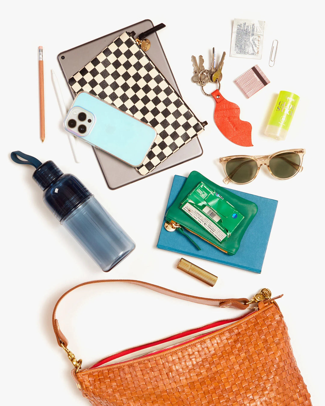 Moyen Messenger - Natural Woven Checker