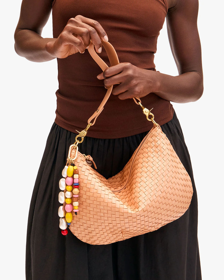 Moyen Messenger - Bisque Woven Checker