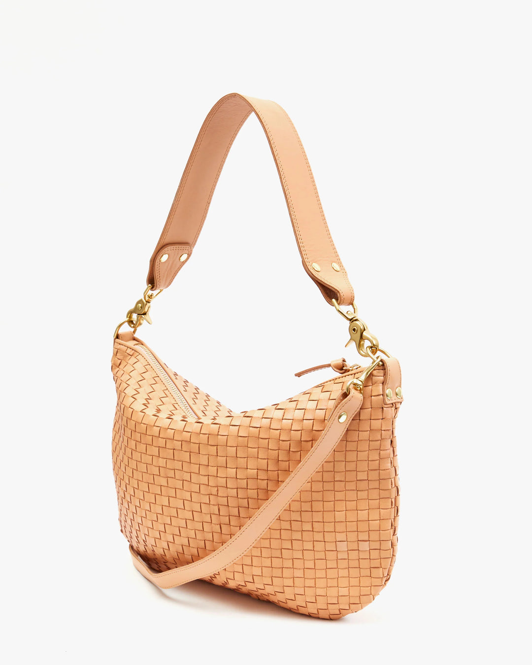 Moyen Messenger - Bisque Woven Checker