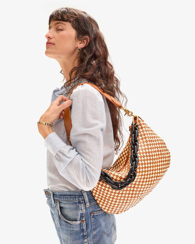 Moyen Messenger Woven Checker- Natural/Cream