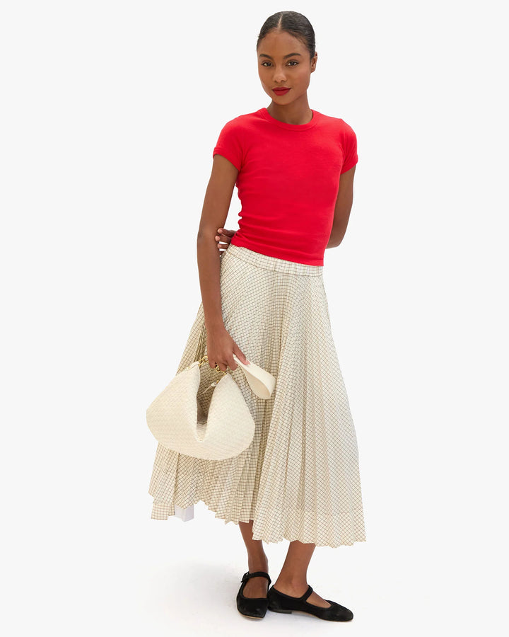 Moyen Messenger  - Cream Woven Checker
