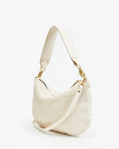 Moyen Messenger  - Cream Woven Checker