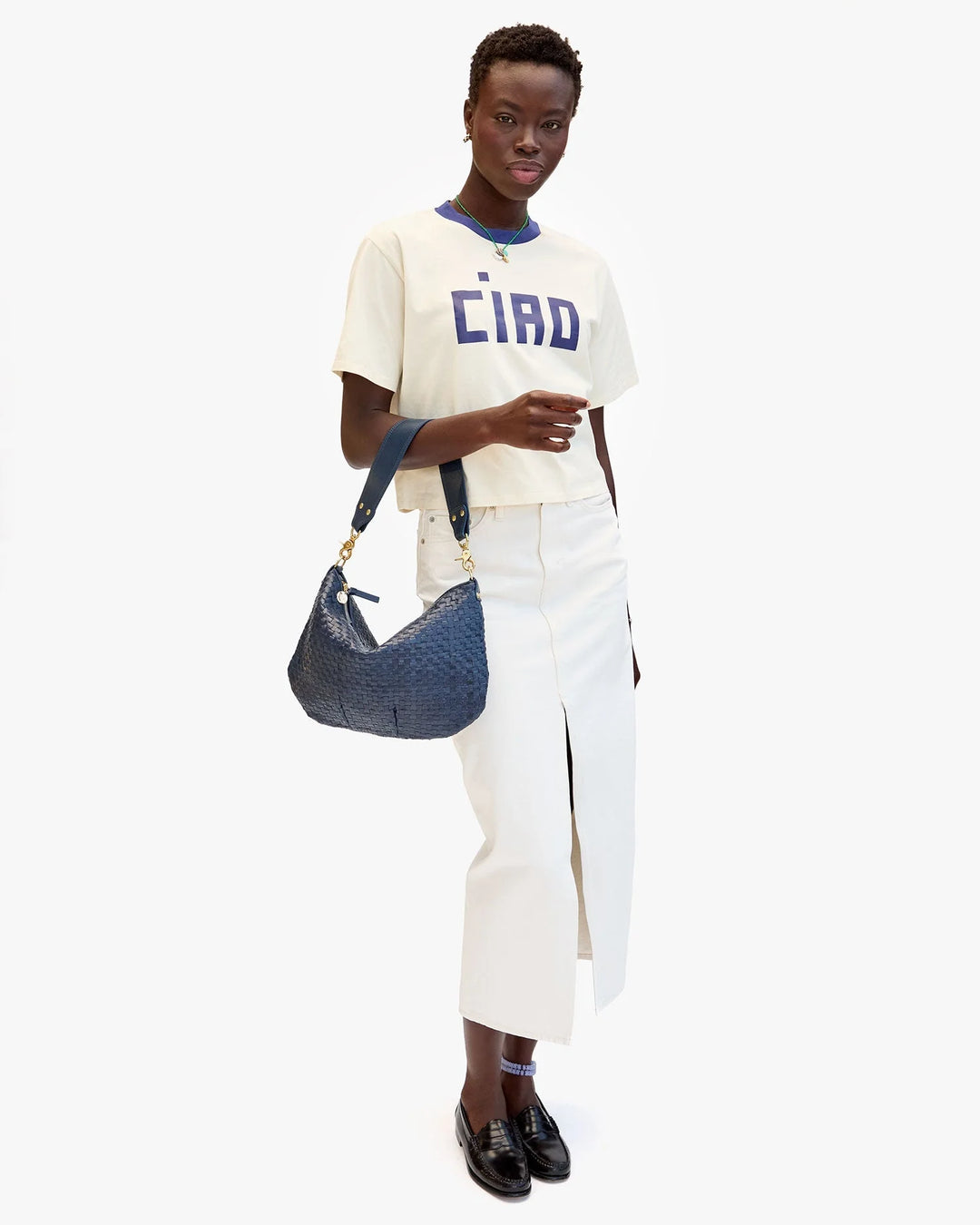 Moyen Messenger - Marine Woven Checker