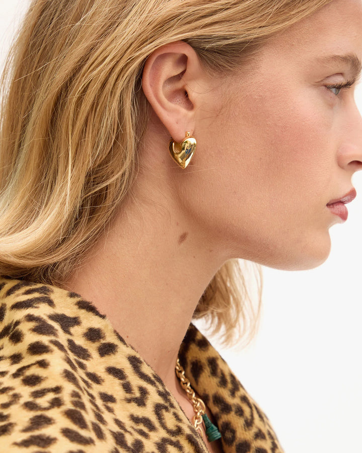 Mylar Heart Hoops - Gold