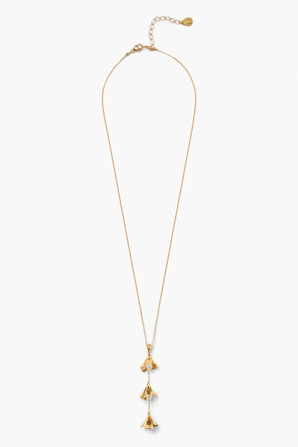 Bellflower Drop Necklace - Gold