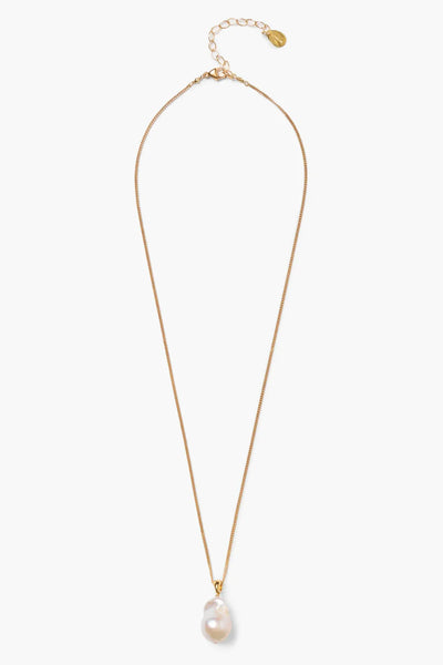Marguerite Pearl Necklace - Gold