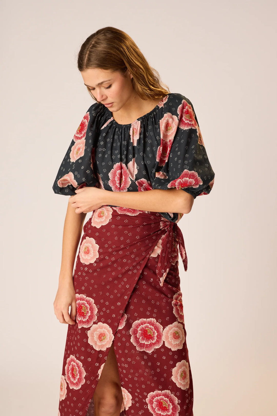 Ella Top - Poppy Indigo