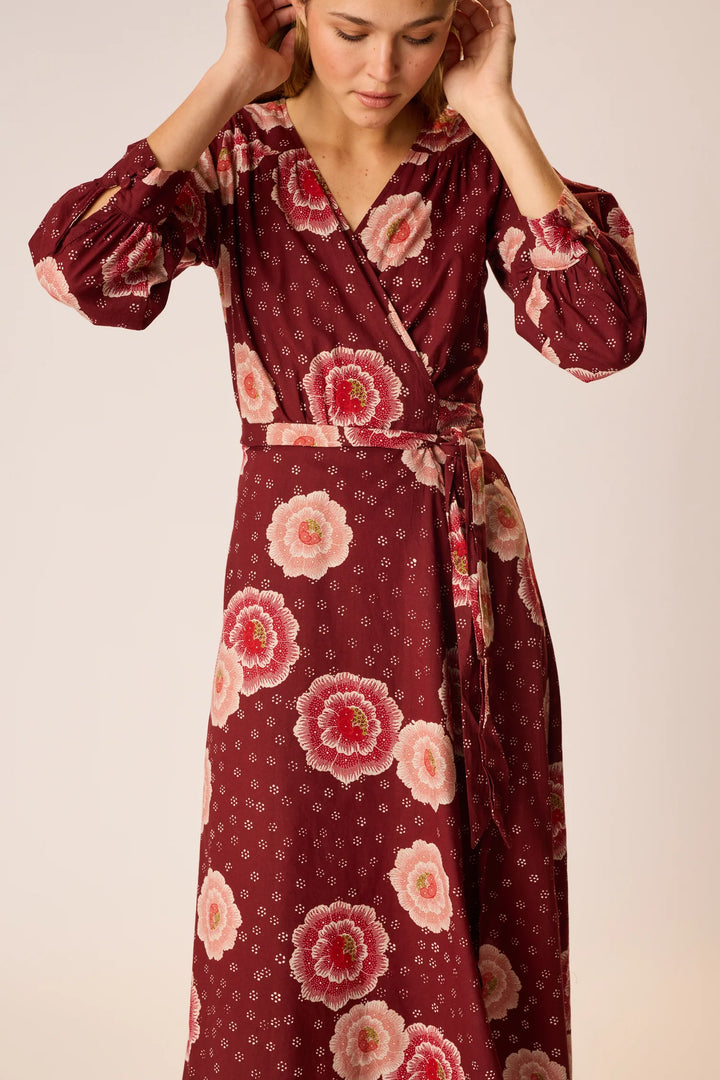 Kate Long Sleeve Dress - Poppy Cherry