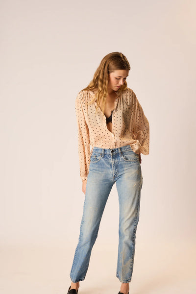 Tolan Shirt - Polka Dot Creama