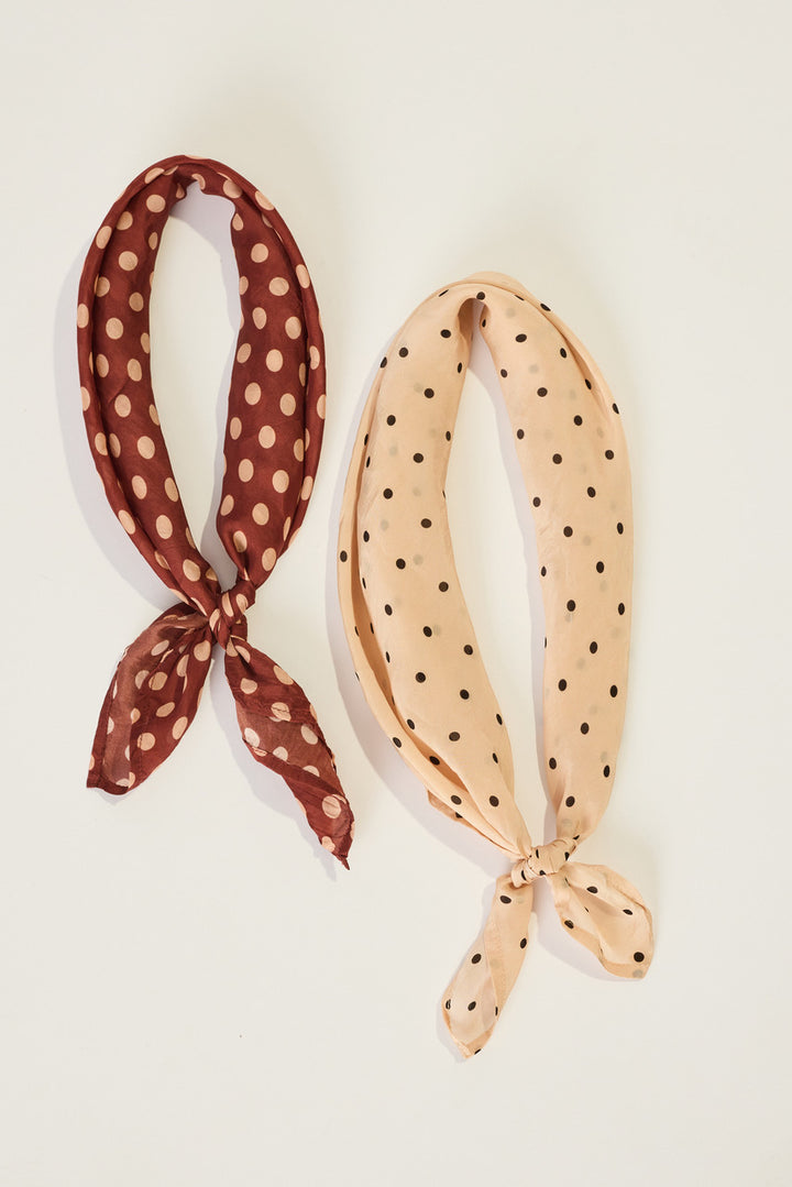 Square Scarf - Polka Dot Creama