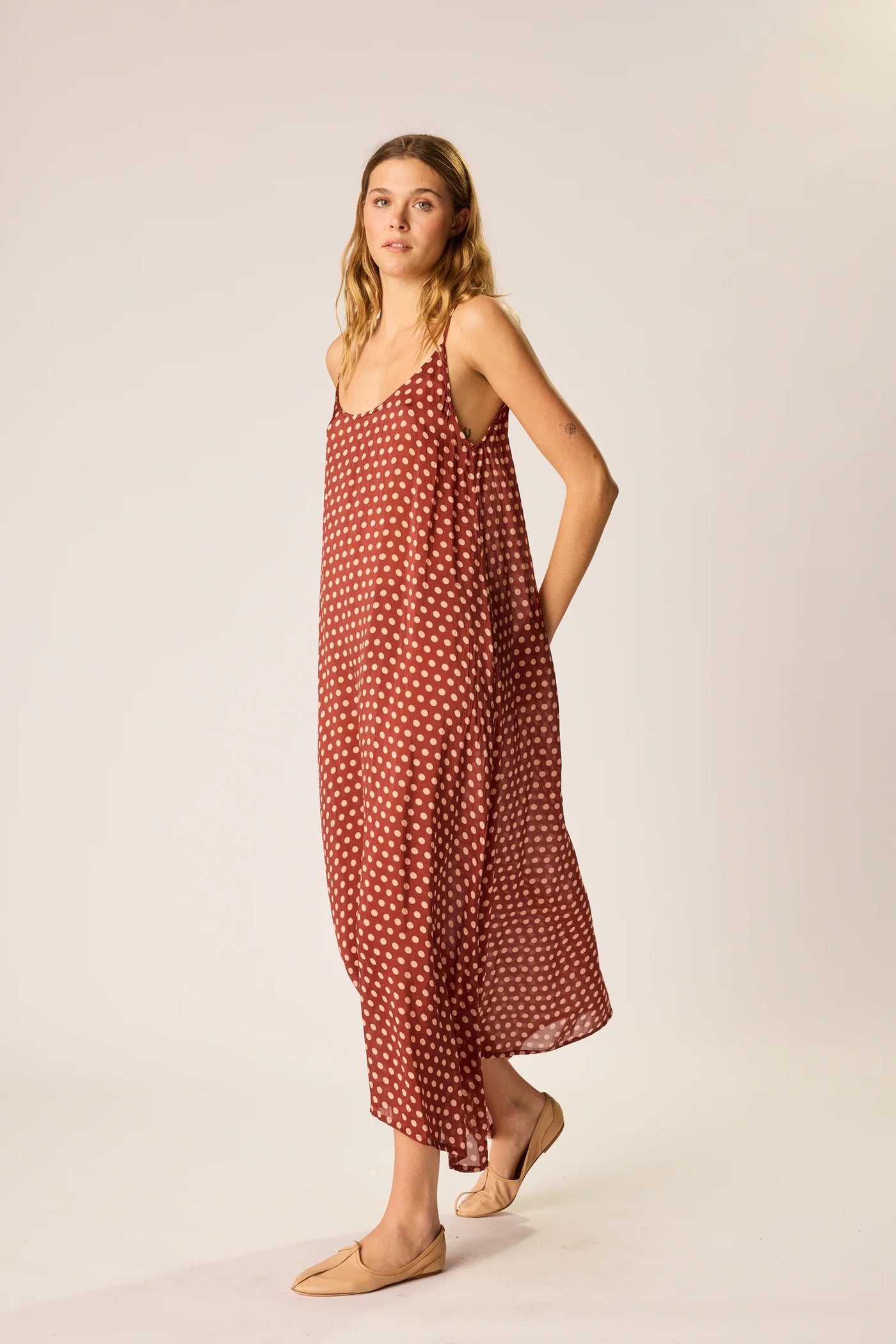 Heather Maxi - Polka Dot Cappuccino