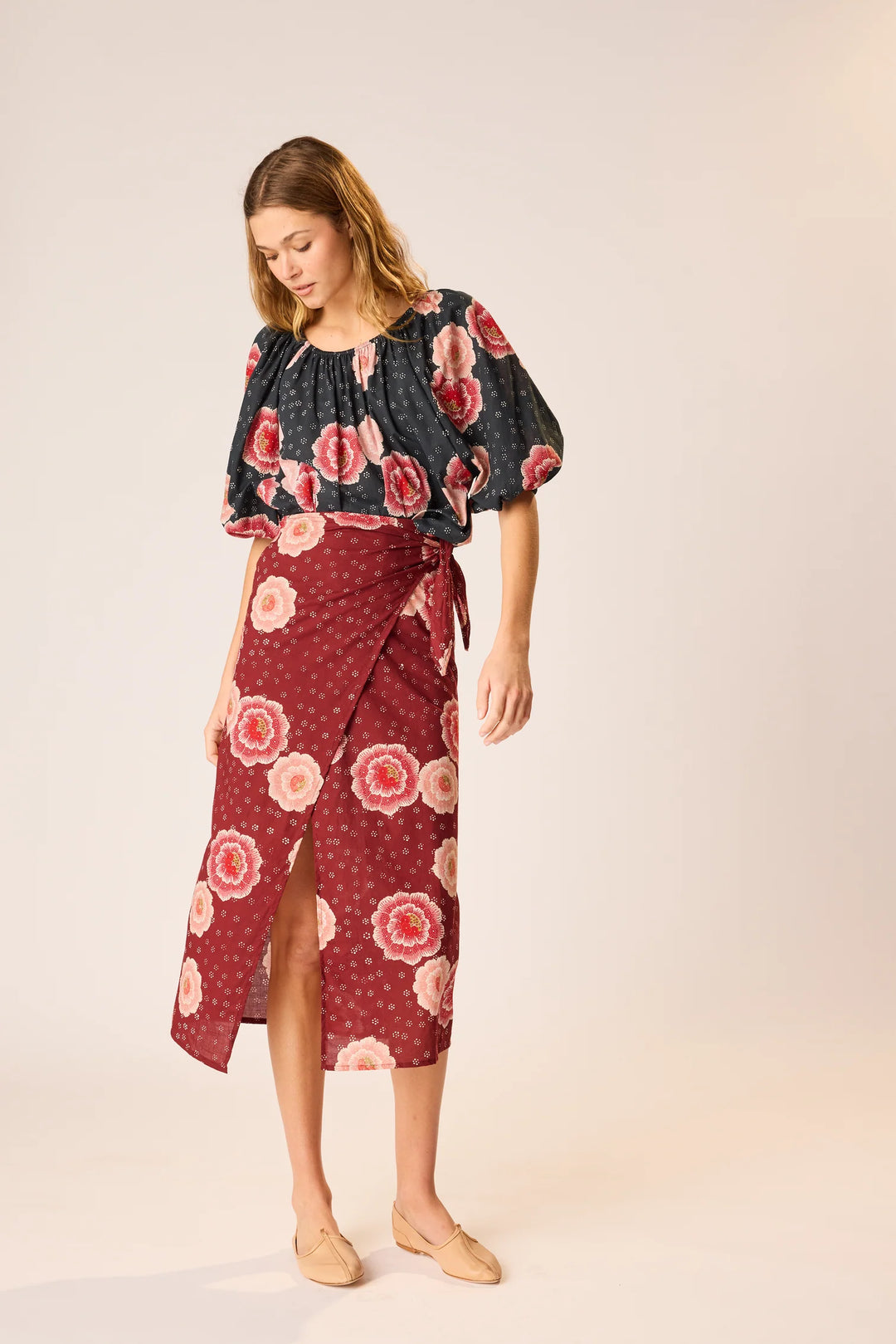 Ella Top - Poppy Indigo