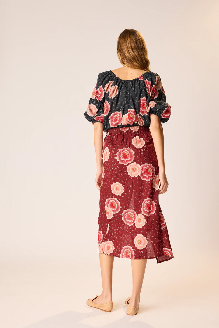 Ella Top - Poppy Indigo