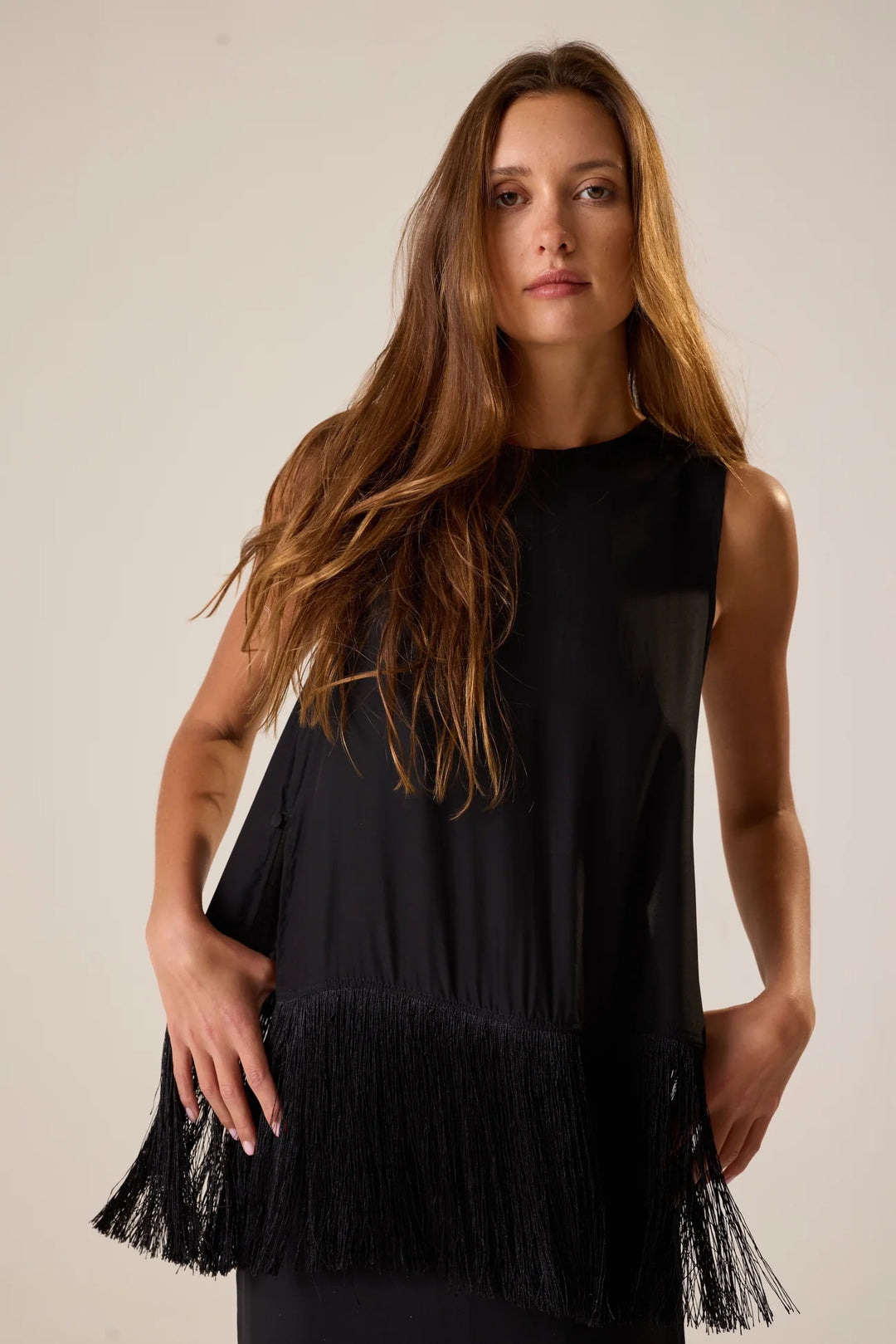 Jessie Top - Black Fringe