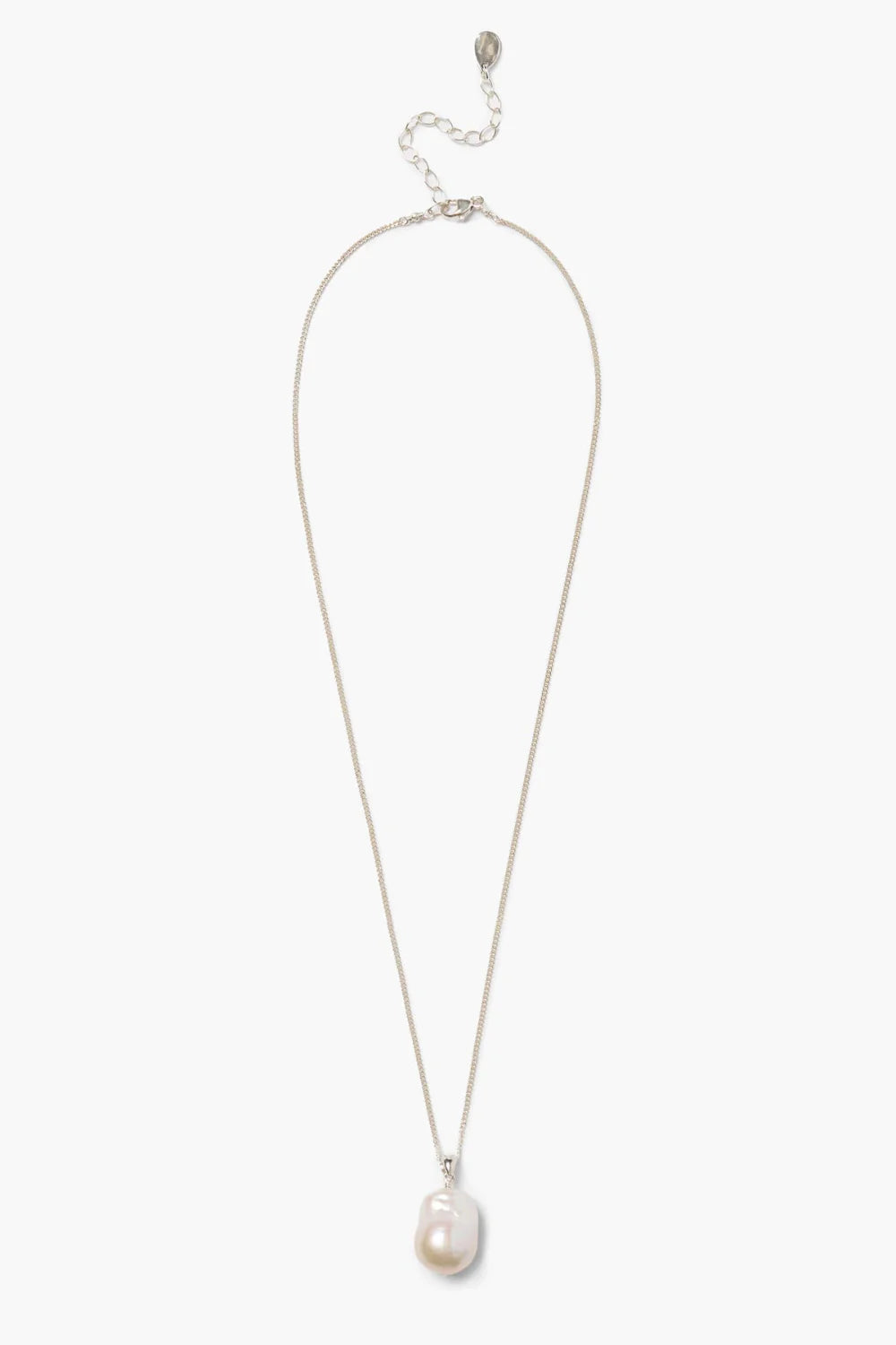 Marguerite Pearl Necklace - Silver