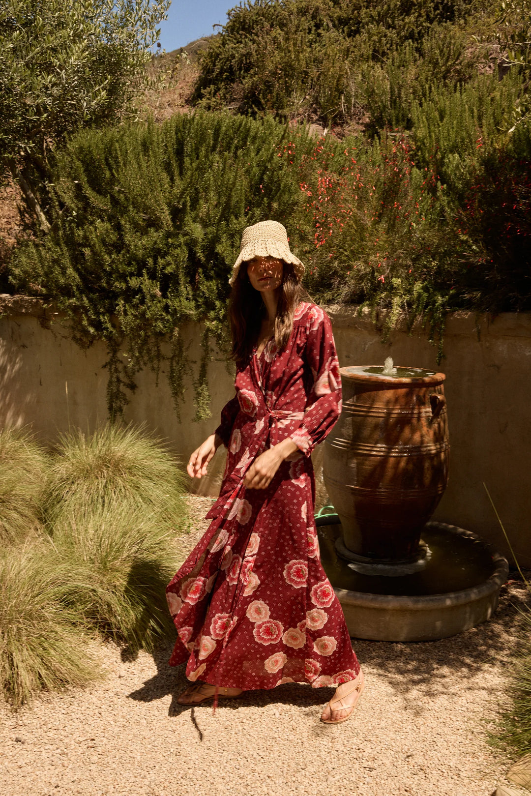 Kate Long Sleeve Dress - Poppy Cherry