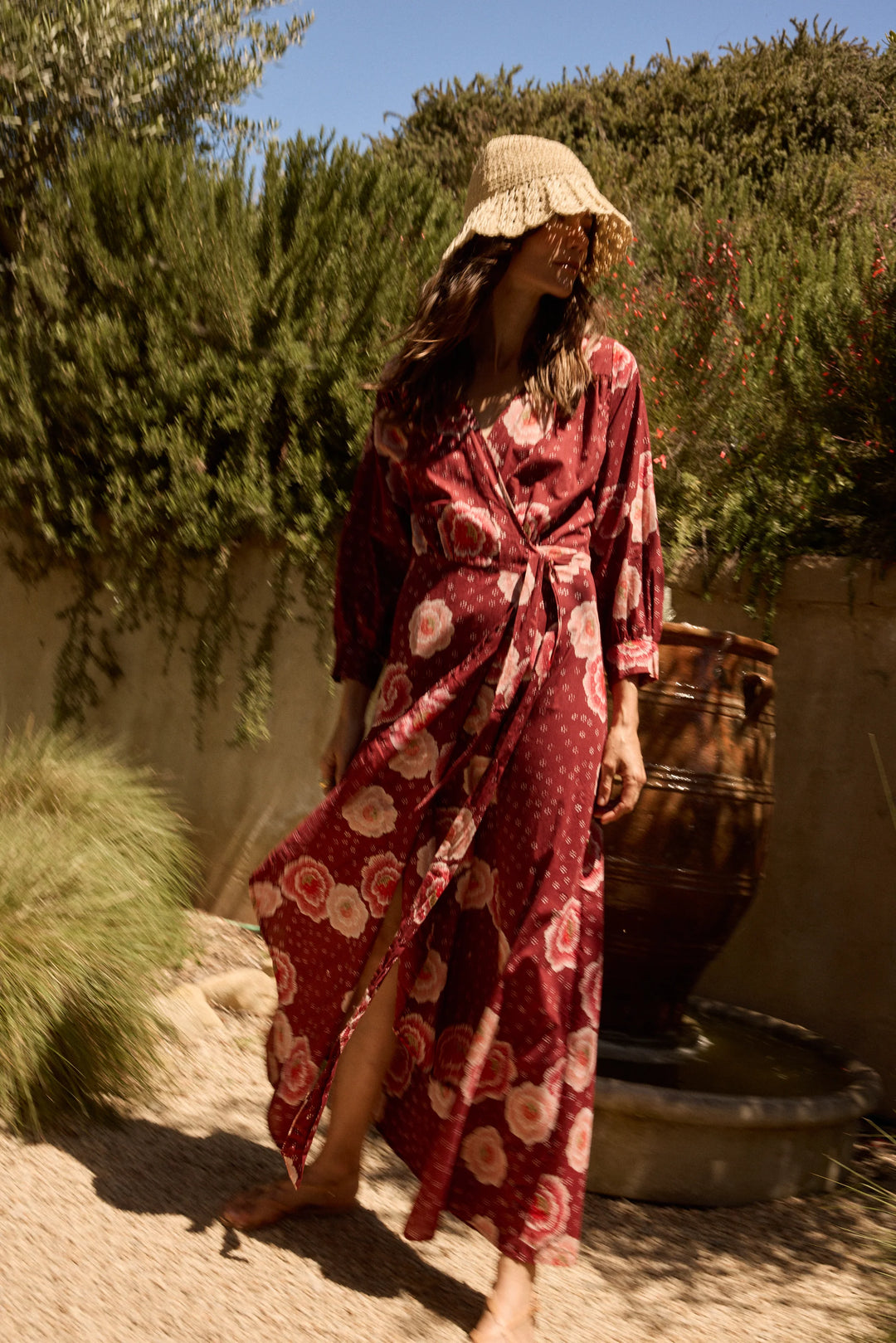 Kate Long Sleeve Dress - Poppy Cherry