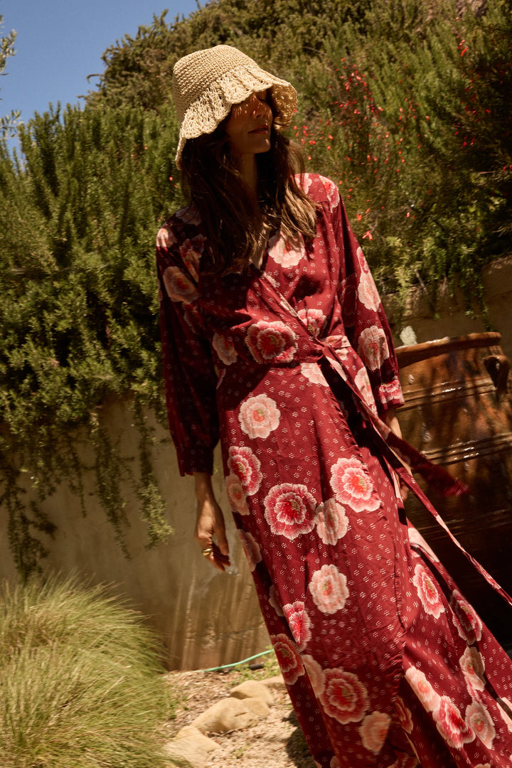 Kate Long Sleeve Dress - Poppy Cherry