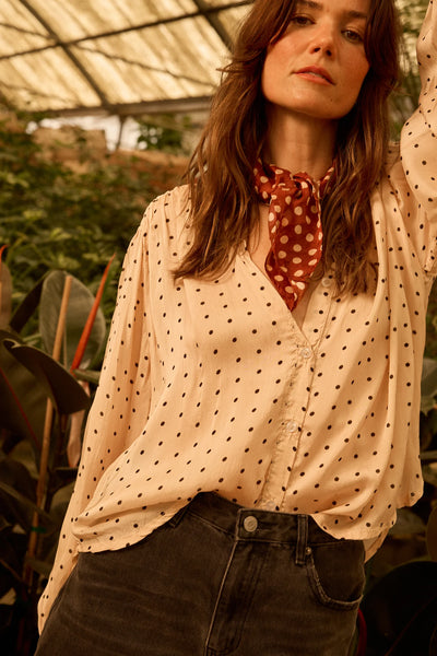 Tolan Shirt - Polka Dot Creama