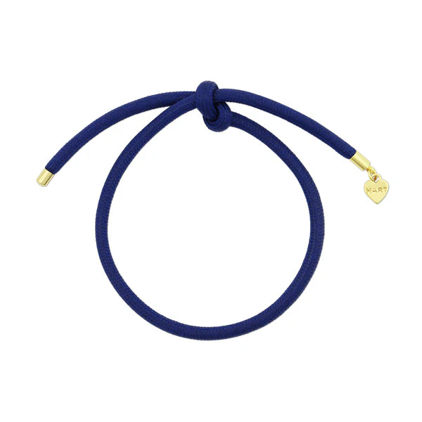 Navy Bracelet Cord with Shield Padlock
