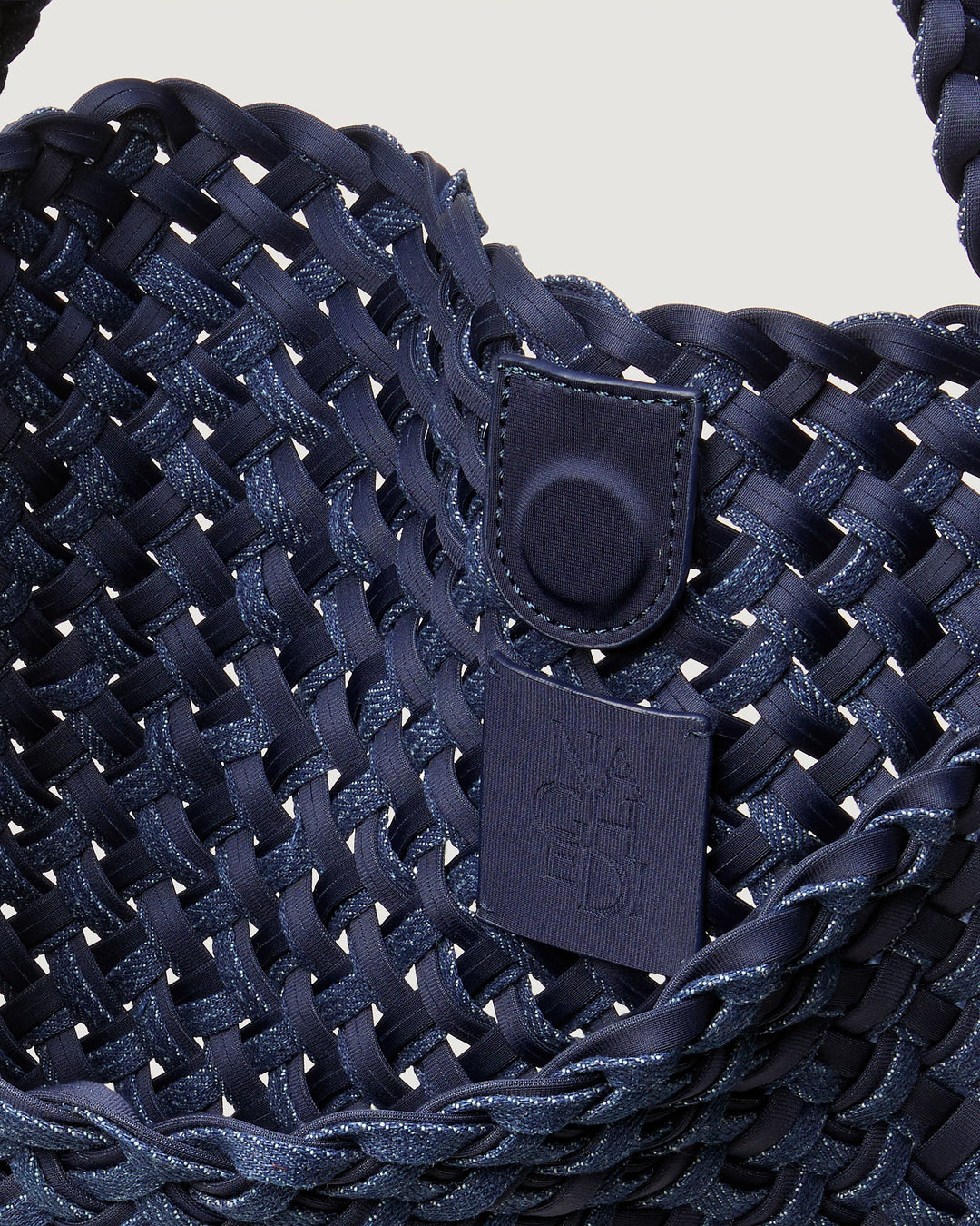 Nomad Medium Hobo Double Weave Denim - Indigo