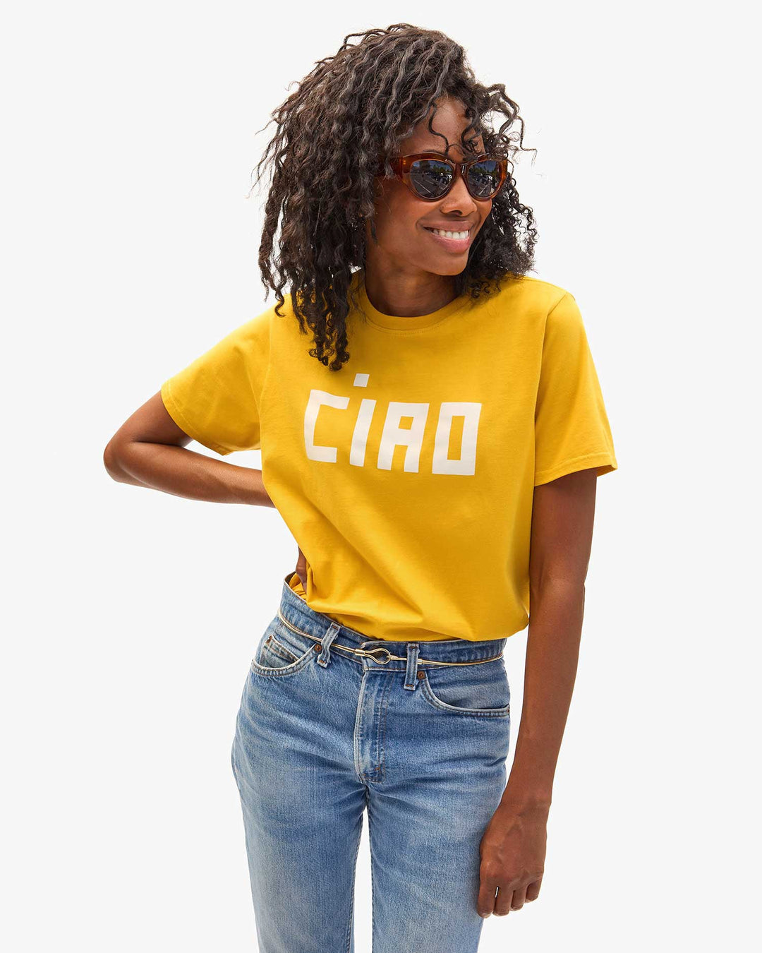 Original Tee - Marigold w/ Cream Block Ciao